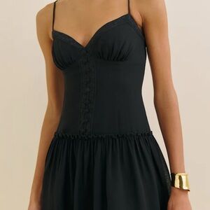 Elegant Black Spaghetti Strap Dress